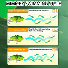 Generic Raptor Mini Glide Bait demonstrates slow sinking in mid to deep water