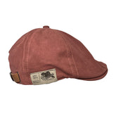 Generic red-checkered retro flat cap for stylish autumn wear