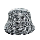 Generic Rhinestone Bucket Hat in black with glam embellishments for stylish sun protection.