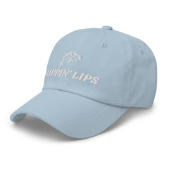 Generic Rippin Lips fishing hat back view with curved visor for shade and comfort.