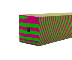 Generic rod-building EVA foam block tiger stripe, left view, smooth surface ideal for precise shaping.