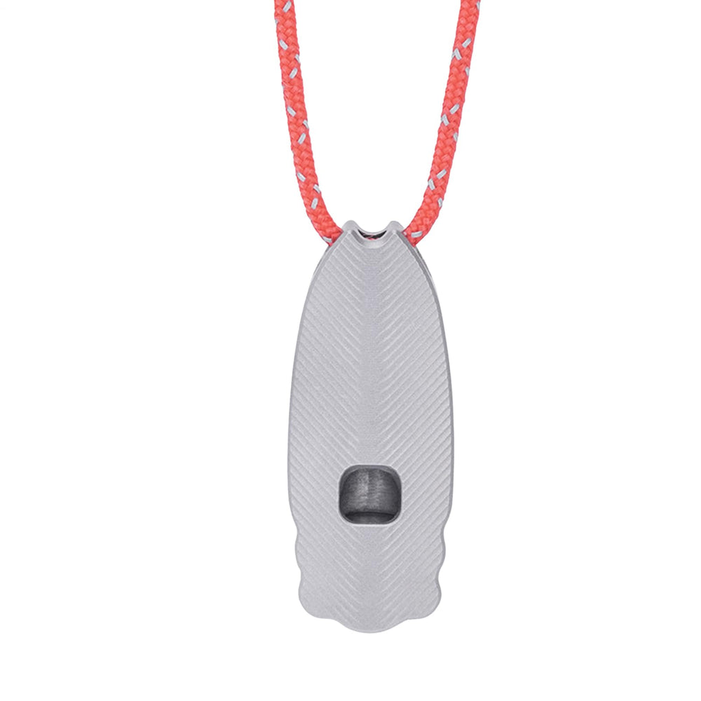 Generic TA1 titanium safety whistle for hiking with high visibility and long-range signaling