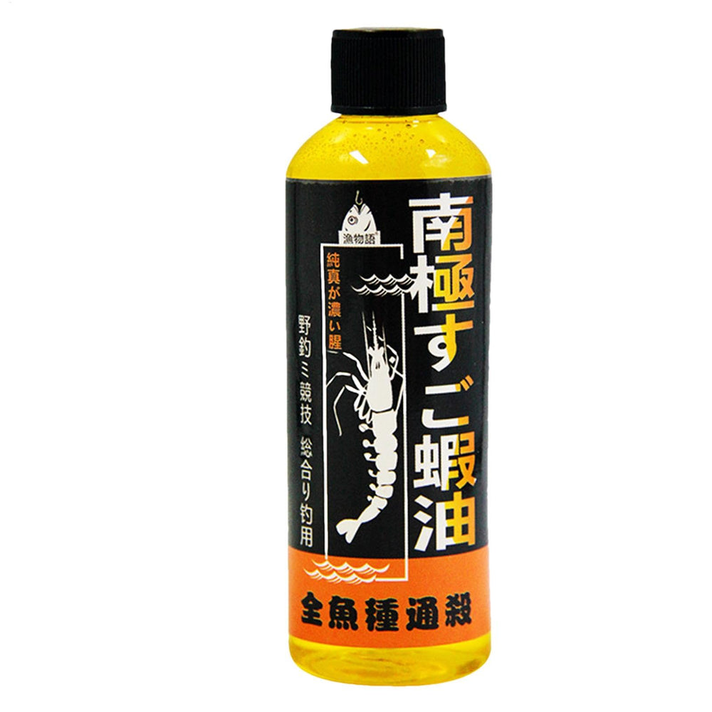 Generic Shrimp Oil bait bottle with spray nozzle for easy scent release and lure attraction.