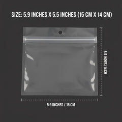 Generic soft plastic baits bags showing crystal-clear visibility and clear zipper closure.