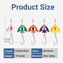Generic Spinnerbait Bead Chain Detail highlights central flash for increased attraction.