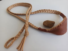 Generic stone throwing rope sling with braided rope, ideal for coordinated throwing practice