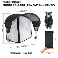 Generic UPF50+ protection sun shield blocks UV rays for comfortable outdoor lounging