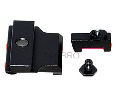 Generic US-Deals red fiber optic rear sight for Glock, improved low-light aiming.