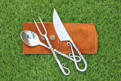 Generic Viking Cutlery Set twisted-fork for feasts and outdoor meals.