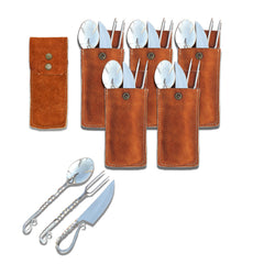 Generic Viking Cutlery Set twisted-knife for authentic medieval dining experiences.