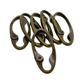 Generic vintage bronze oval carabiner close-up, sturdy clip for reliable key organization.