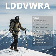 Detachable mask feature adds versatile coverage for winter conditions