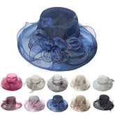 Generic Women's Organza Kentucky Derby hat fascinator in beige for church and wedding events.
