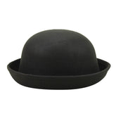 Generic Womens Roll-up Brim Fedora hat front view for sun protection and style.