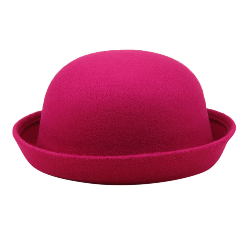 Generic Women's Roll-Up Brim Fedora worn by model demonstrating portable shade.
