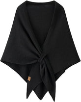 Generic Women's Solid Color Scarf in black draped for elegant warmth and versatile wear