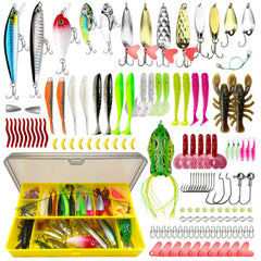 Genibaby 133pcs fishing lures kit with tackle box