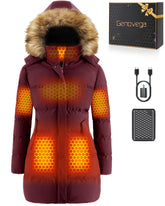 Genovega graphene heated jacket full view showing sleek warmth for cold commutes.