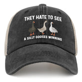 Georgeston they hate to see a silly gooses trucker hat in black for daily casual wear
