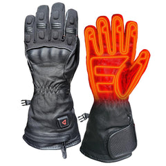 Gerbing 7V Hard Knuckle Gloves side view with touchscreen-ready index finger.