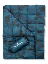 Get Out Gear Down Blanket - Puffy silhouette offers lightweight warmth for outdoor camping.