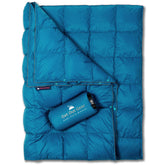 Get Out Gear down camping blanket in compact stuff sack for easy packing