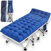 GETOVIN camping cot shows a sturdy frame with stable legs for confident use