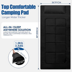 GETOVIN waterproof fabric sleeping pad keeps you dry during outdoor adventures.