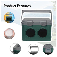 GETUHAND camp cooler dark-green exterior complements outdoor décor and durability.