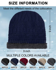 Geyoga knit hat double-layer inside offers cozy warmth and wind protection.