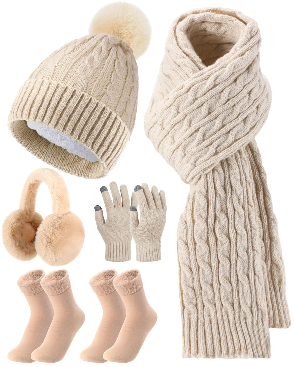 Geyoga winter warm set hat keeps the head warm during cold commutes