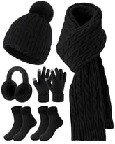 Geyoga womens winter warm hat in black for all-day warmth during outdoor outings.