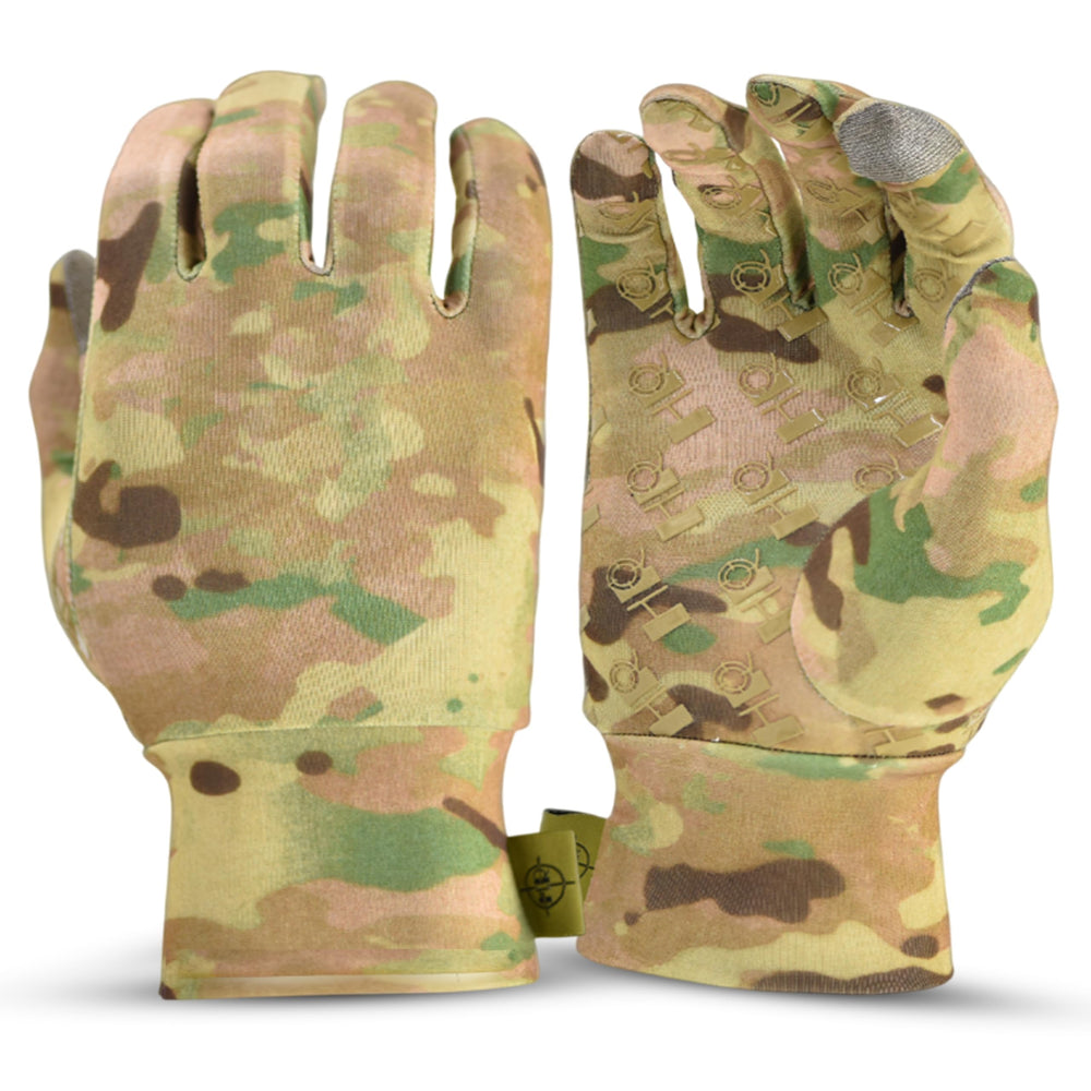 G & F Lightweight Camouflage Hunting Gloves – front view