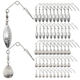 Ghanneey spinnerbait kit close-up with stainless steel blades