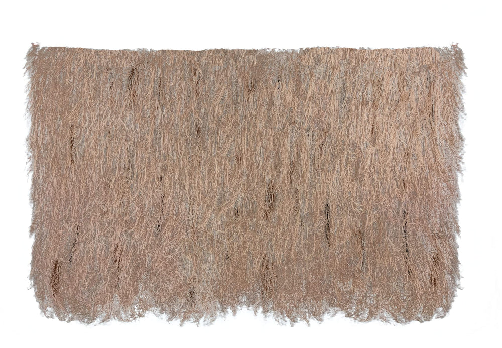 Ghillie Blanket Desert camouflage concealing a tree stand for stealthy hunting.
