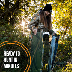 GhostBlind Phantom bundle ready with carry strap for quick field transport