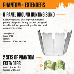 GhostBlind Phantom extenders attached to top for extra camouflage height