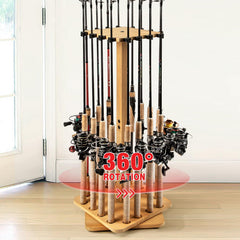 Ghosthorn 360-degree rotating fishing rod holder assembly