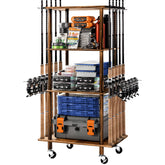 Ghosthorn 4-tier wooden fishing rod holder rack holding up to 10 rods