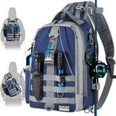 Ghosthorn fishing backpack front view shows roomy pocket for quick water-side access.