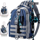 Ghosthorn fishing backpack with rod holder enables hands-free angling.