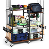 Ghosthorn fishing rod holder rack holding up to 10 rods.