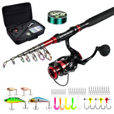 Ghosthorn telescopic fishing rod and aluminum spinning reel combination