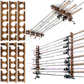 Ghosthorn rod rack wall-mounted holds 18 rods for organized garage storage