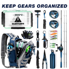 Ghosthorn side rod belts and bottom belt secure gear.
