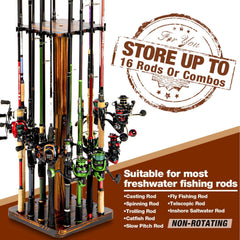 Wood floor stand base of Ghosthorn rod rack