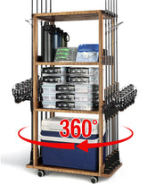 Ghosthorn 10-rod wooden fishing rod rack for garage storage