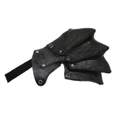 Ghoulish Productions Black Pauldron shoulder armour worn for authentic cosplay look