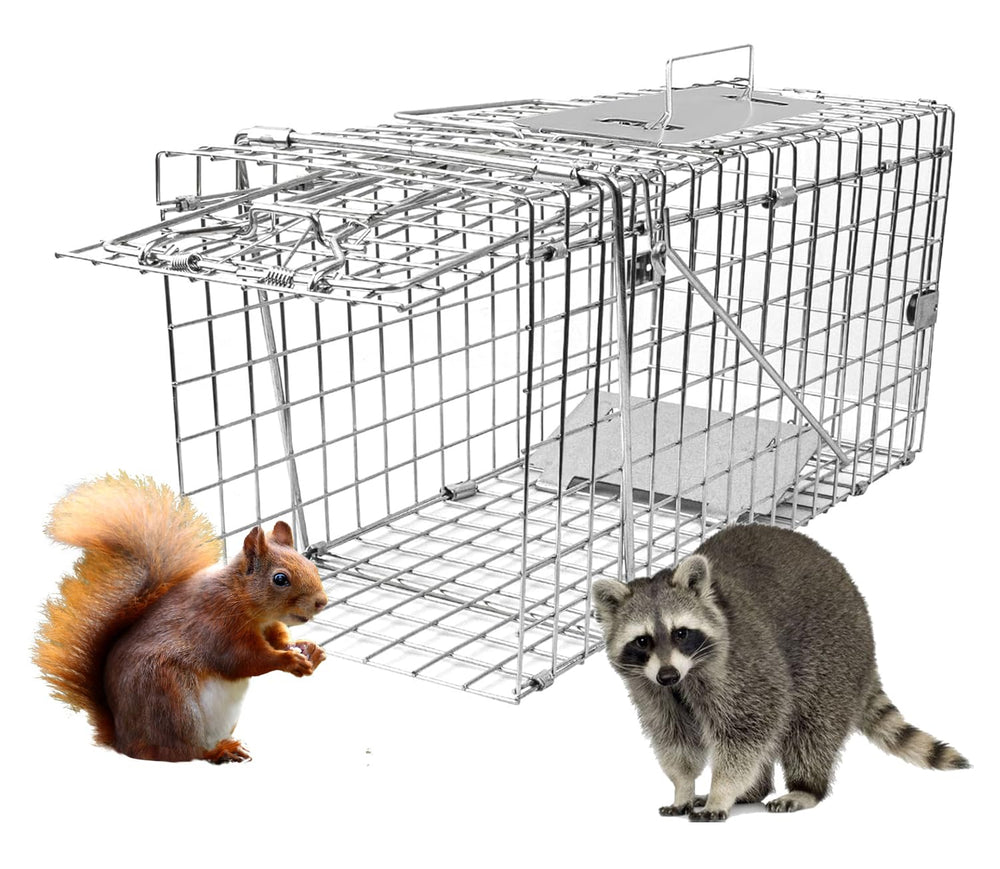 GHYKL live-trap-front-view highlights rugged frame for humane wildlife capture.
