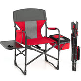 Giantex camping chair with side-table offers convenient surface for drinks and snacks.